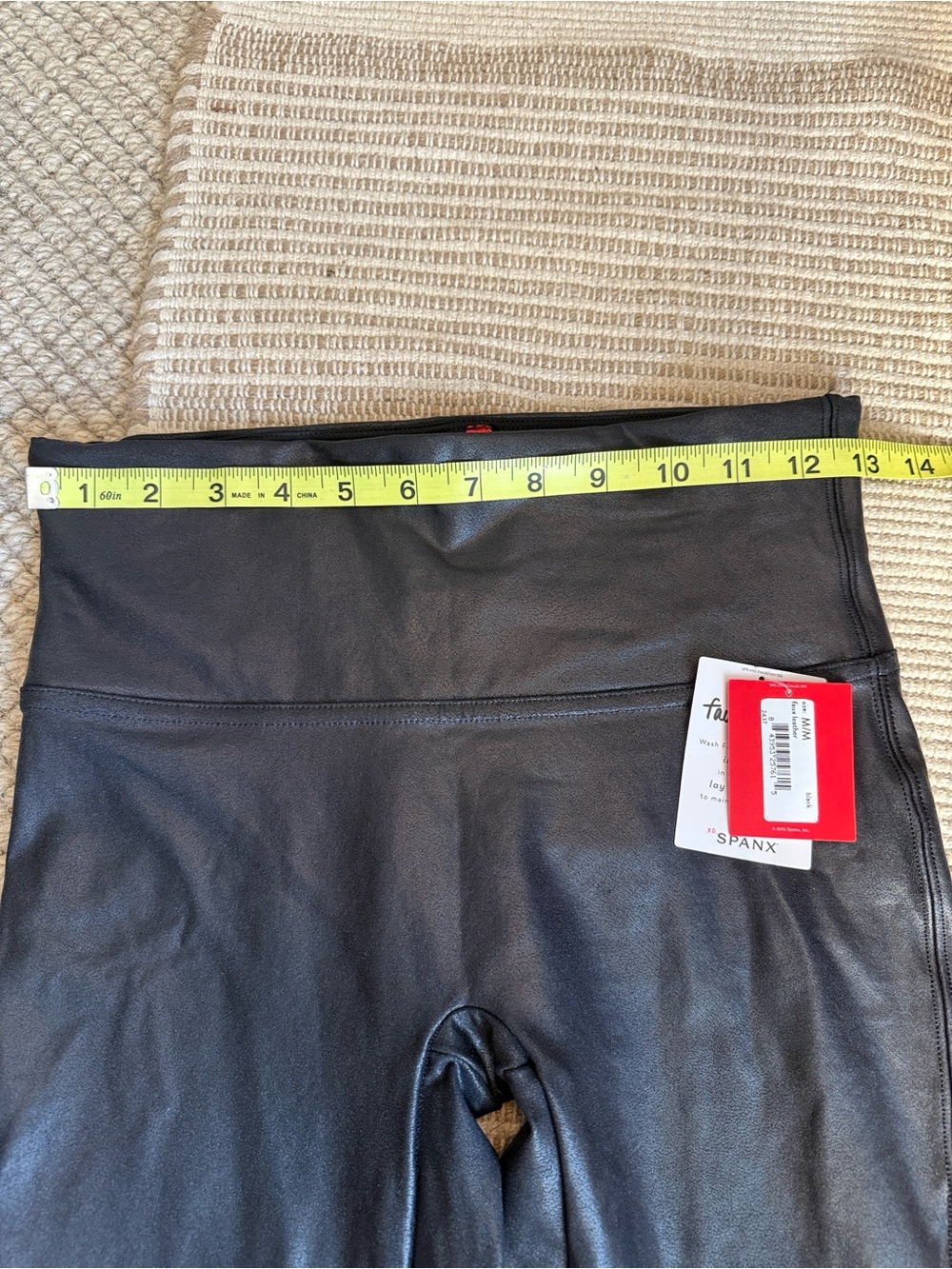SPANX Black Faux Leather Leggings